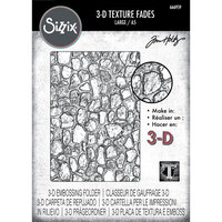 Sizzix - Tim Holtz - 3-D Texture Fades Embossing Folder - Vault Cobblestone - A5