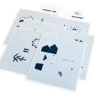 Pinkfresh Studio - Twinkle & Tradition Collection - Stencils - The Shelf Edit - Magic Of The Season