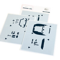 Pinkfresh Studio - Twinkle & Tradition Collection - Stencils - Lantern Landscapes