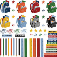 PhotoPlay - Brainiac Collection - 12 x 12 Single Sided Paper - Pre-Colored Die Cut Outs