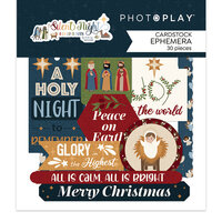 PhotoPlay - Silent Night Collection - Ephemera - Die Cut Cardstock Pieces