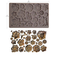 Prima - Finnabair Collection - Moulds - Rusty Flowers