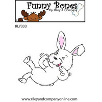 Riley and Company - Funny Bones Collection - Clear Photopolymer Stamps - Giggling Bunny