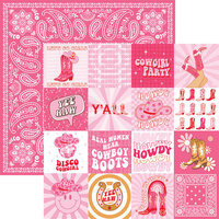 Reminisce - Cowgirl Party Collection - 12 x 12 Double Sided Paper - Howdy