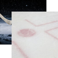 Reminisce - Let's Play Hockey Collection - 12 x 12 Double Sided Paper - Face Off
