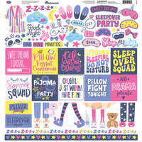 Reminisce - Pajama Party Collection - 12 x 12 Cardstock Stickers - Pajama Party