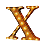 Vintage Marquee Letter - X