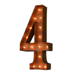 Vintage Marquee Number - 4