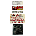 Set of Vintage Signs