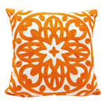 Embroidered Pillow - Orange