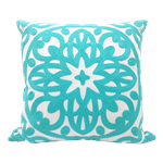 Embroidered Pillow - Teal