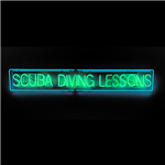 Scuba Diving Lessons Neon Sign