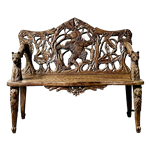 Carved Forest Bench