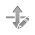 vertical, Flip, pencil Gray icon