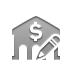 Bank, pencil Gray icon