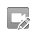 video, pencil Gray icon