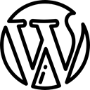 logotype, Brand, Brands And Logotypes, blog, social media, Wordpress, social network, Logo Black icon