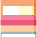 bedroom, Sleeping, hotel, sleep, Rest LightSalmon icon