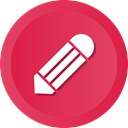 Edit, settings, Change, Options, pencil, write, tools Crimson icon