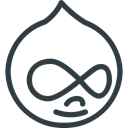 media, Logo, Social, Drupal Black icon