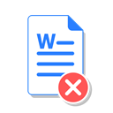 File, delete, remove, Doc, word, Ms Black icon