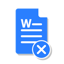 Blue, File, delete, remove, Doc, word, Ms DodgerBlue icon