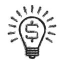 Idea, Business, Money Black icon