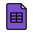 File, Service, Data, spreadsheets, Suit, google, sheet SlateBlue icon