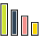 financial, chart, graph, graphic, Bar Black icon