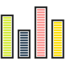 graph, graphic, financial, Bar, chart Black icon