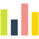 Bar, chart, graph, graphic, financial Black icon