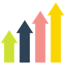 Bar, chart, graph, graphic, financial Black icon