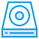 Cdrom, Dvd, drive, Cd, Device, storage, rom DodgerBlue icon