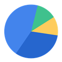 chart, Business, report, Piechart, market share RoyalBlue icon