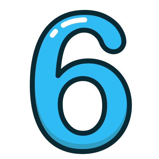 Metallic And Blue Number Six Png Clipart Image Clip Art Free Clip Images