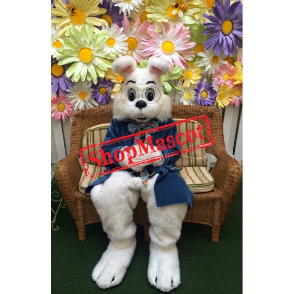 Easter Blue Wendell Rabbit Mascot Costume