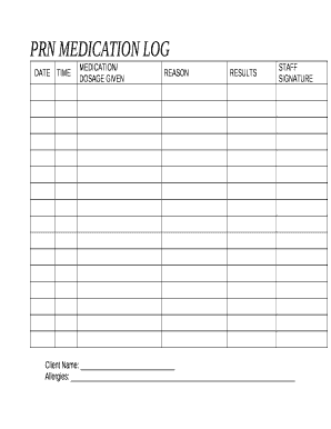 Prn Log  Form