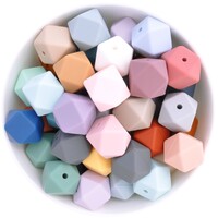 17mm Hexagon Silicone Bead