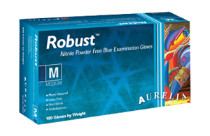 Aurelia Robust Soft Nitrile Exam Gloves Powder Free 100/box