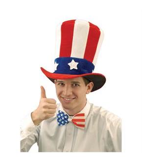 U.S. Flag Velvet Adult Top Hat