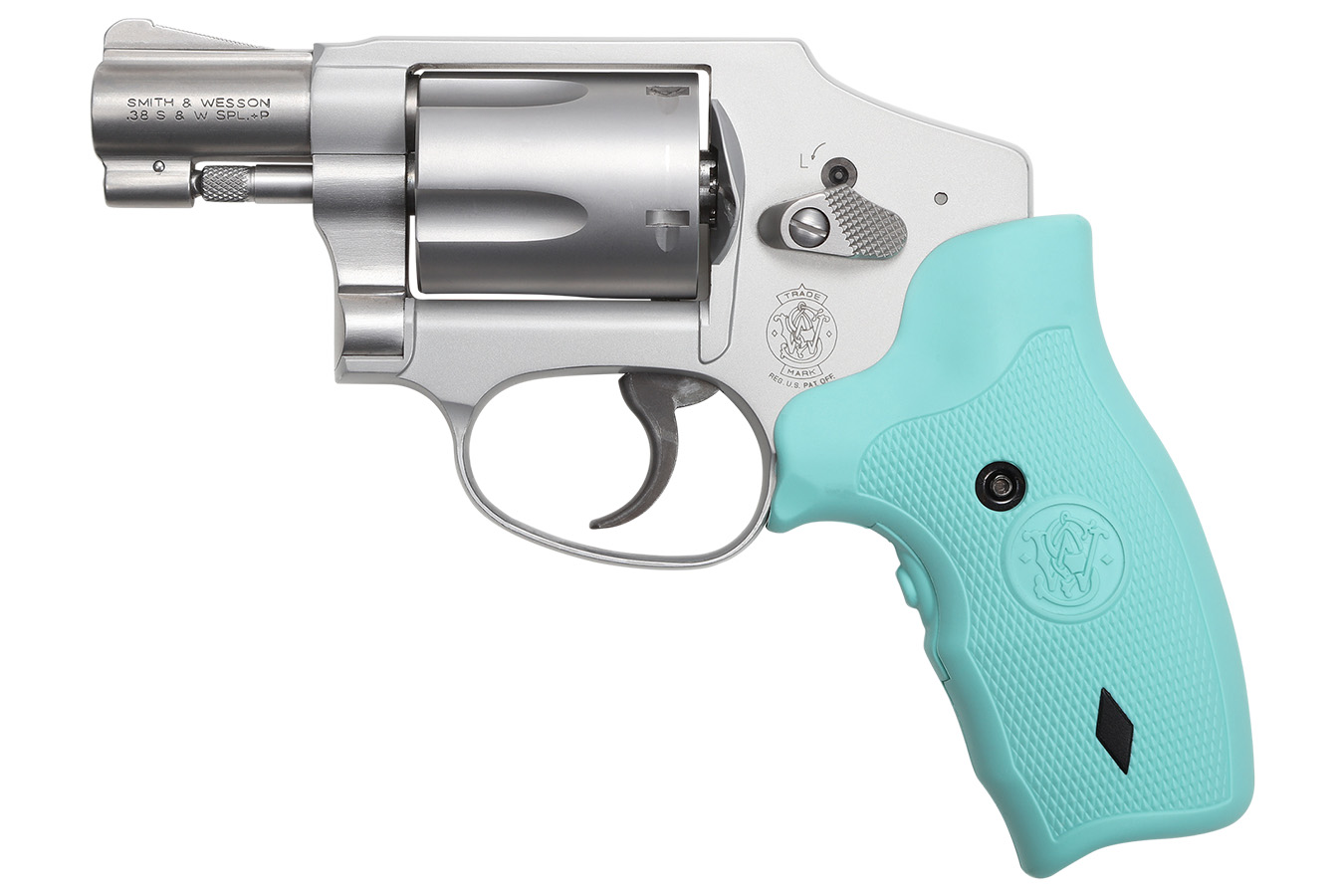 Smith & Wesson Model 642 38 Special Revolver with Robins Egg Blue CT ...