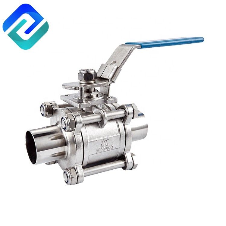 Sanitary ball valve price 2 inch stainless steel 3PC ball valve