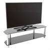 View a large image of the AVF SDC Series Black Glass 65 inch Corner TV Stand Chrome SDC1400-A here.