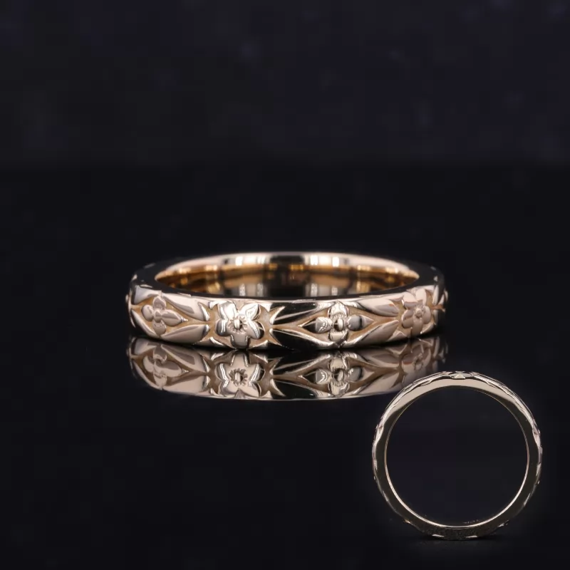 10K Yellow Gold Vintage Script Ring