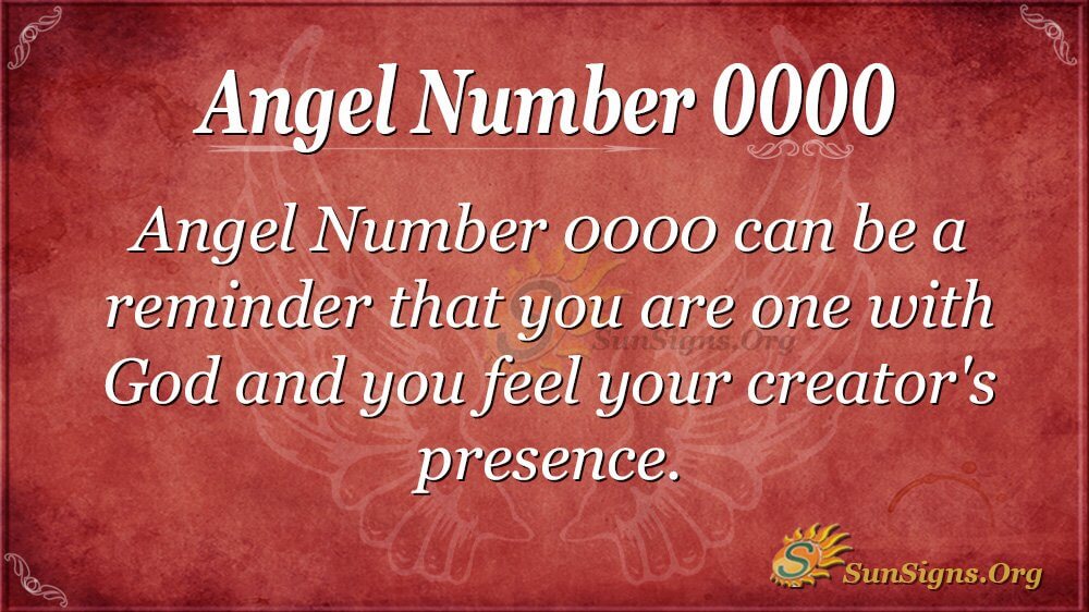 Angel Number 0000