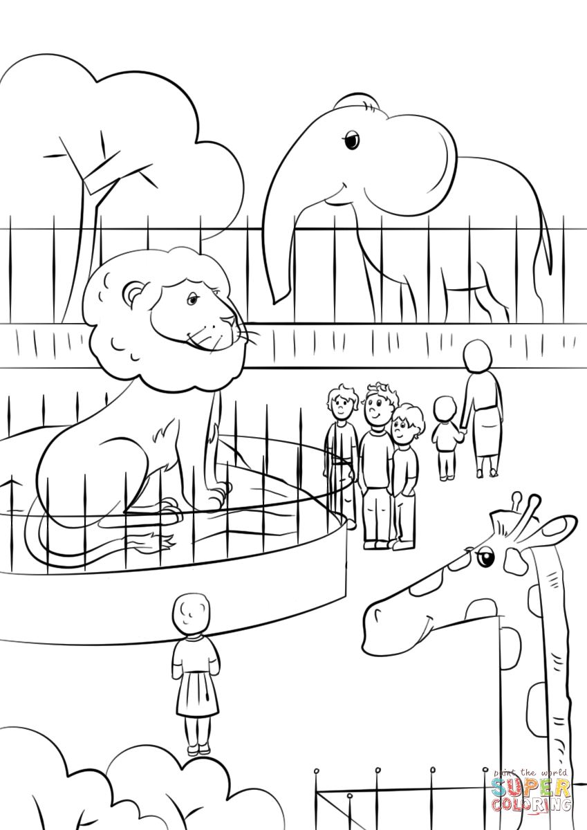 free zoo animal coloring pages for kids