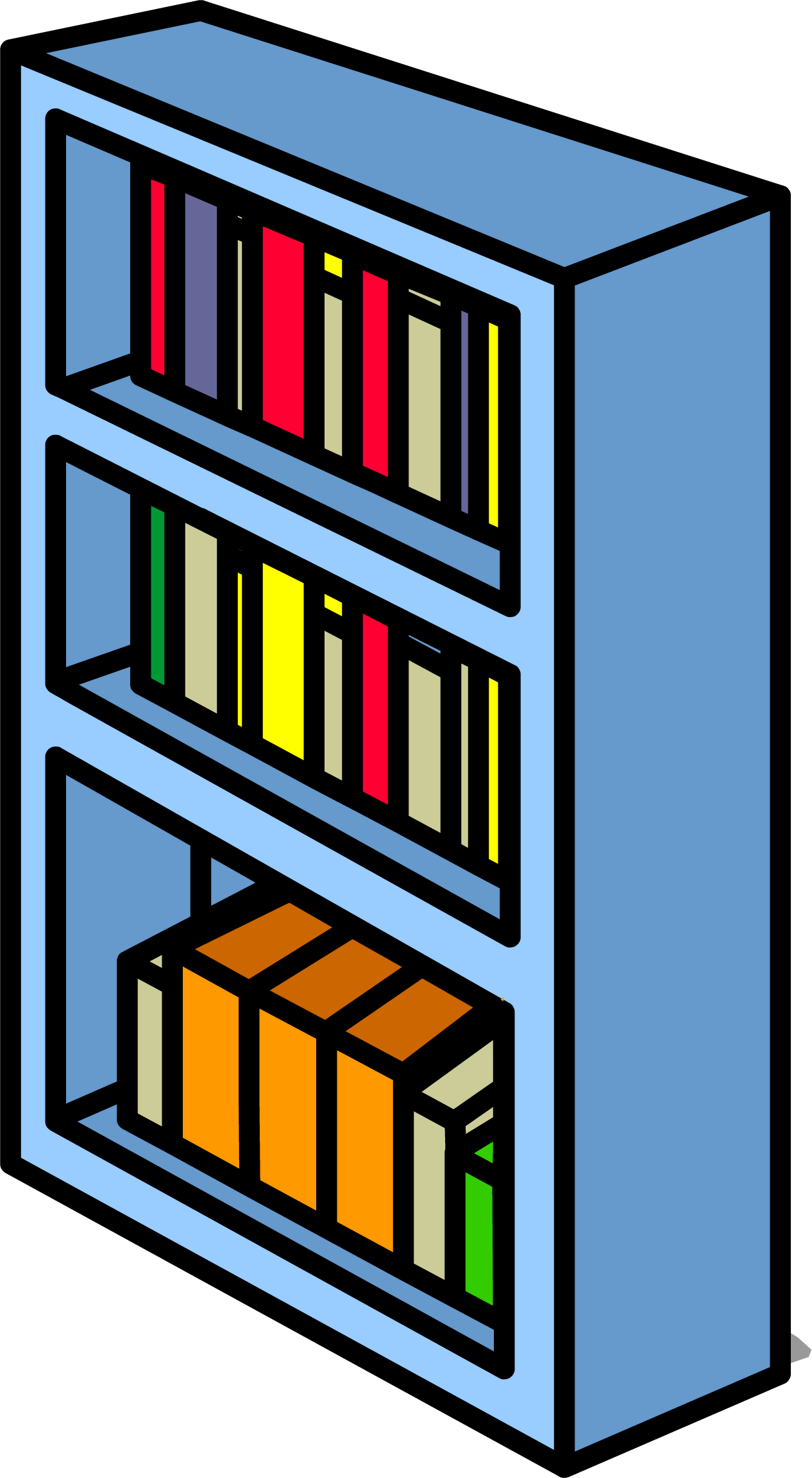 Bookshelf Wall PNG Photo