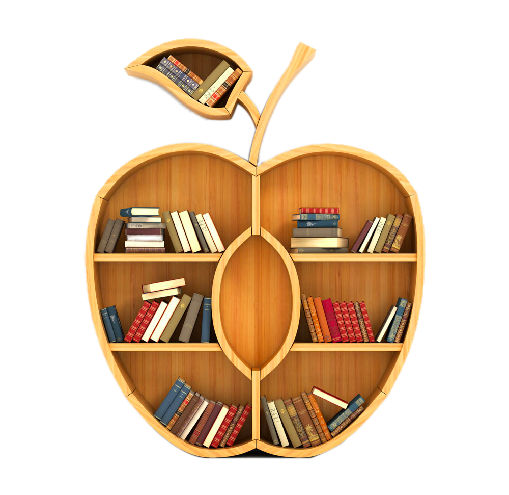 Bookshelf Wall PNG Pic