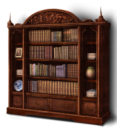 Bookshelf Wall PNG