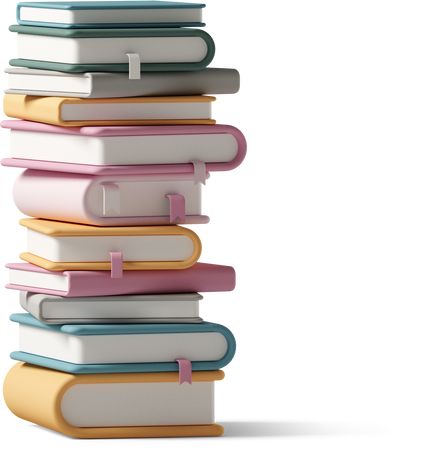 Book Stack PNG Pic